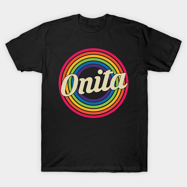 Onita - Retro Rainbow Style T-Shirt by MaydenArt